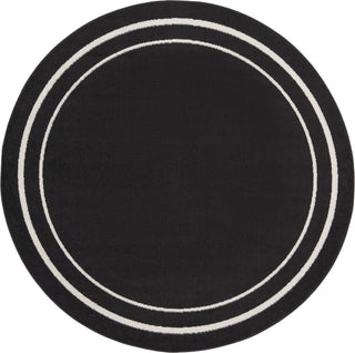 Nourison Essentials NRE02 Black Ivory Area Rug Main Image