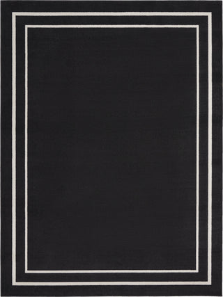 Nourison Essentials NRE02 Black Ivory Area Rug Main Image