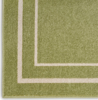 Nourison Essentials NRE02 Green Ivory Area Rug Texture Image