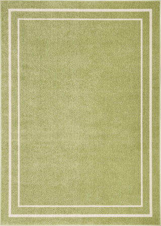 Nourison Essentials NRE02 Green Ivory Area Rug Detail Image