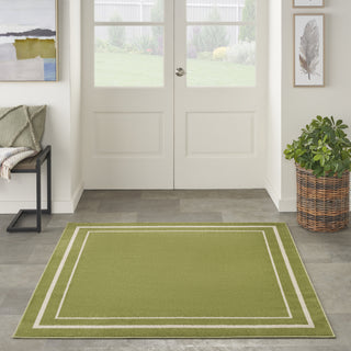 Nourison Essentials NRE02 Green Ivory Area Rug Room Image