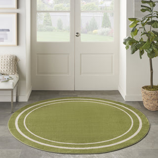 Nourison Essentials NRE02 Green Ivory Area Rug Main Image