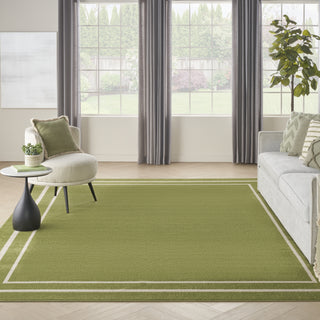 Nourison Essentials NRE02 Green Ivory Area Rug Main Image