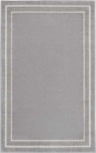 Nourison Essentials NRE02 Grey/Ivory Area Rug Room Image