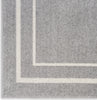 Nourison Essentials NRE02 Grey/Ivory Area Rug Detail Image