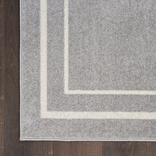 Nourison Essentials NRE02 Grey/Ivory Area Rug Detail Image