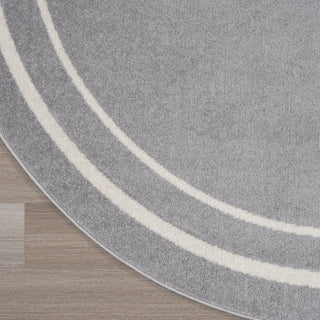 Nourison Essentials NRE02 Grey/Ivory Area Rug Main Image