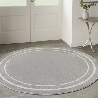 Nourison Essentials NRE02 Grey/Ivory Area Rug Main Image