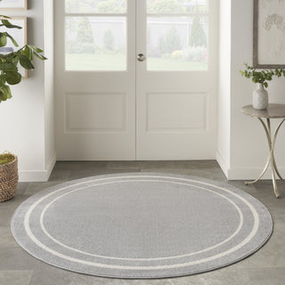 Nourison Essentials NRE02 Grey/Ivory Area Rug Main Image