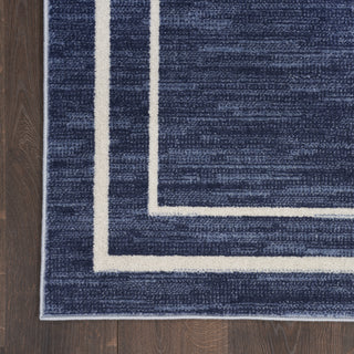 Nourison Essentials NRE02 Navy/Ivory Area Rug Texture Image