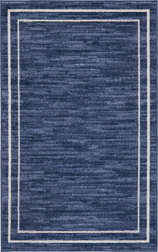 Nourison Essentials NRE02 Navy/Ivory Area Rug Texture Image