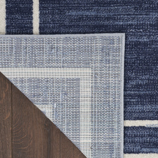 Nourison Essentials NRE02 Navy/Ivory Area Rug Detail Image