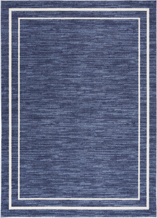 Nourison Essentials NRE02 Navy/Ivory Area Rug Detail Image