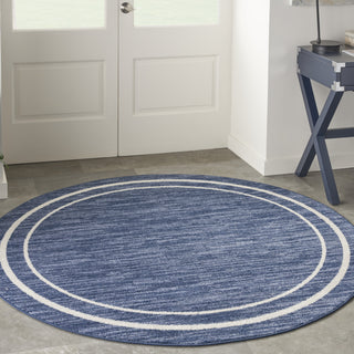 Nourison Essentials NRE02 Navy/Ivory Area Rug Main Image