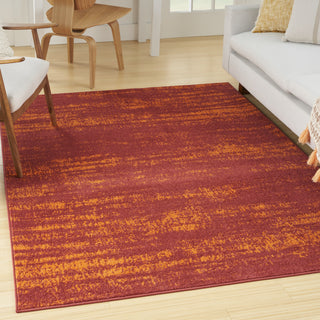 Nourison Essentials NRE03 Red Area Rug Detail Image