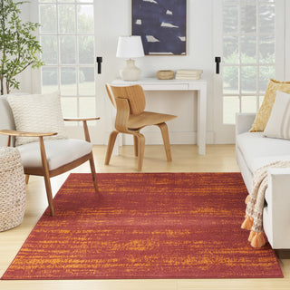 Nourison Essentials NRE03 Red Area Rug Detail Image