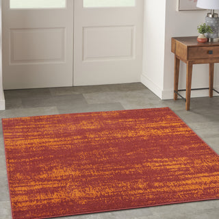 Nourison Essentials NRE03 Red Area Rug Room Image