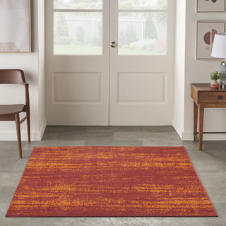 Nourison Essentials NRE03 Red Area Rug Room Image