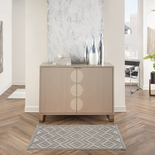 Nourison Versatile NRV01 Silver Grey Area Rug Room Image