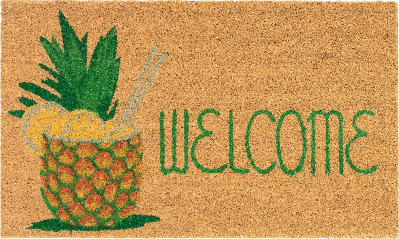 Trans Ocean Natura 2096/12 Welcome Pineapple Natural by Liora Manne