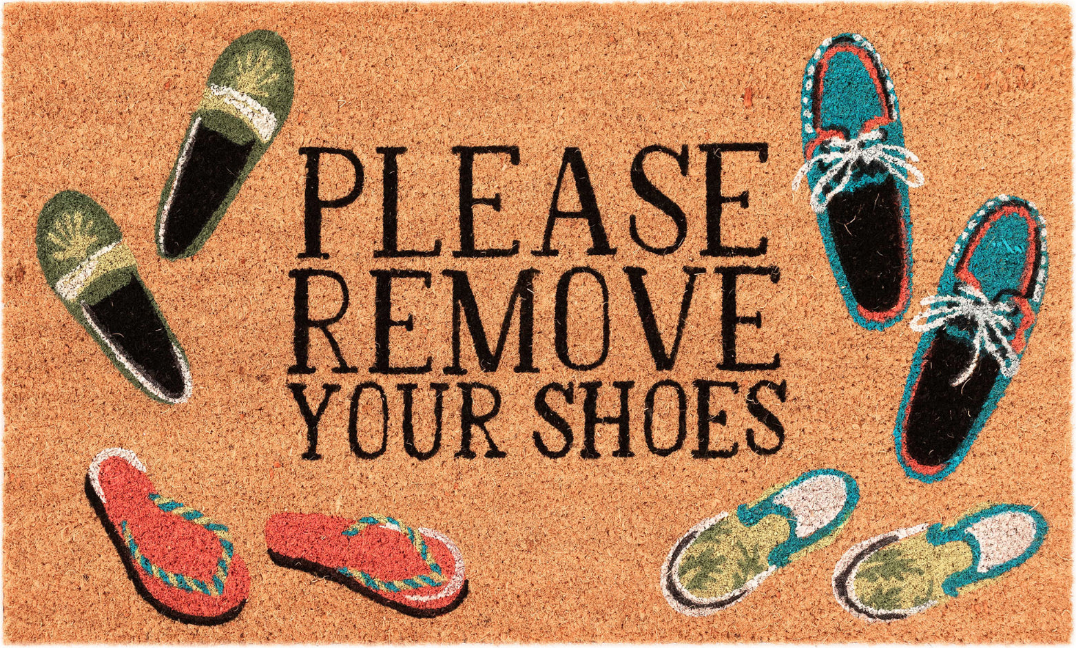 Trans Ocean Natura 2224/12 Please Remove Your Shoes Natural by Liora Manne