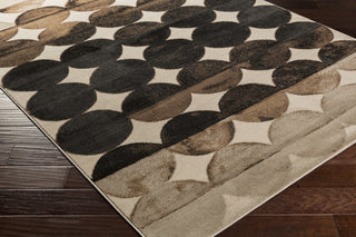 Surya Nova NVA-3017 Black Area Rug Corner Shot