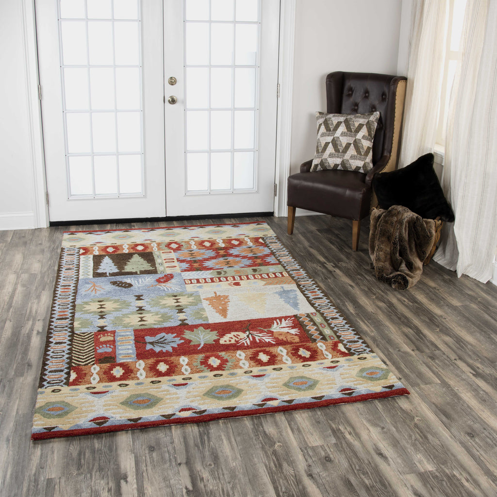 Rizzy Northwoods NWD101 Red Area Rug Style Image Feature