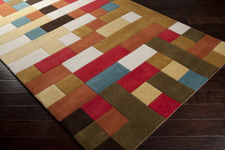 Surya Naya NY-5221 Cherry Hand Tufted Area Rug 5x8 Corner