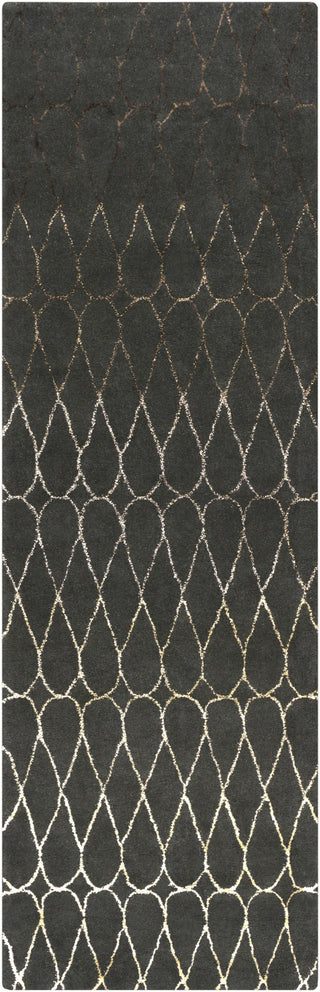 Surya Naya NY-5236 Charcoal Area Rug 2'6'' x 8' Runner