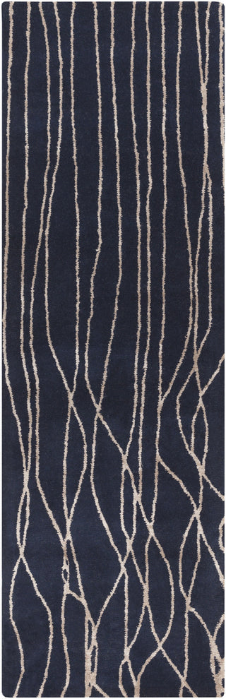 Surya Naya NY-5239 Navy Area Rug 2'6'' x 8' Runner