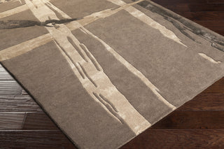 Surya Naya NY-5243 Taupe Hand Tufted Area Rug 5x8 Corner