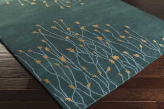Surya Naya NY-5251 Teal Area Rug 5x8 Corner