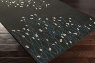 Surya Naya NY-5252 Charcoal Hand Tufted Area Rug 5x8 Corner