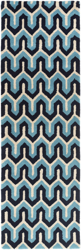 Surya Naya NY-5261 Navy Area Rug 2'6'' x 8' Runner