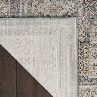 Nourison Nyle NYE01 Ivory Charcoal Area Rug Corner Image