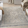 Nourison Nyle NYE01 Ivory Charcoal Area Rug Room Image