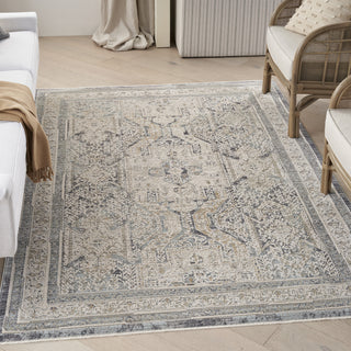 Nourison Nyle NYE01 Ivory Charcoal Area Rug Room Image