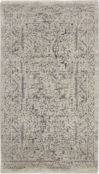 Nourison Nyle NYE01 Ivory/Grey/Blue Area Rug Texture Image