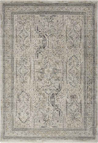 Nourison Nyle NYE01 Ivory/Grey/Blue Area Rug Room Image