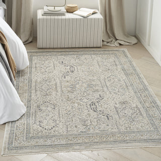 Nourison Nyle NYE01 Ivory/Grey/Blue Area Rug Room Image