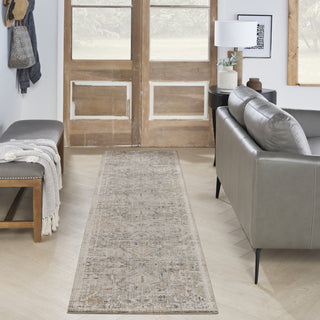 Nourison Nyle NYE02 Ivory Taupe Area Rug Corner Image