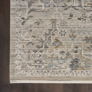 Nourison Nyle NYE02 Ivory Taupe Area Rug Corner Image