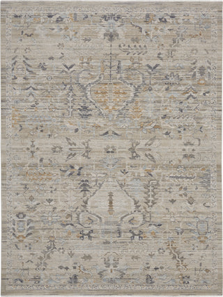 Nourison Nyle NYE02 Ivory Taupe Area Rug Corner Image