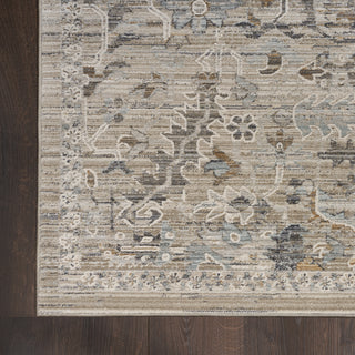 Nourison Nyle NYE02 Ivory Taupe Area Rug Corner Image