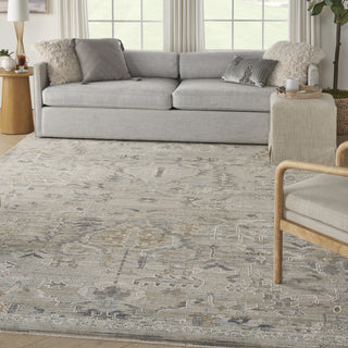 Nourison Nyle NYE02 Ivory Taupe Area Rug Corner Image