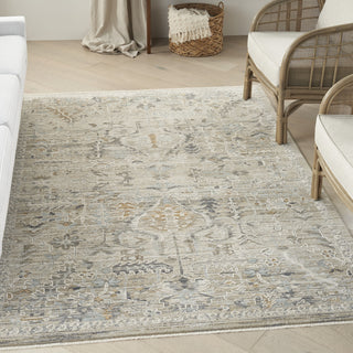 Nourison Nyle NYE02 Ivory Taupe Area Rug Room Image