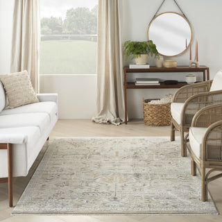 Nourison Nyle NYE02 Ivory Taupe Area Rug Room Image