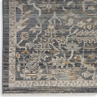 Nourison Nyle NYE02 Navy Multicolor Area Rug Corner Image