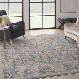 Nourison Nyle NYE02 Navy Multicolor Area Rug Corner Image