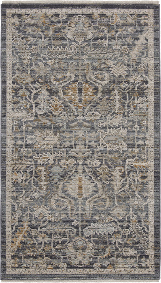 Nourison Nyle NYE02 Navy Multicolor Area Rug Texture Image